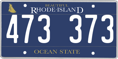 RI license plate 473373