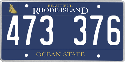 RI license plate 473376