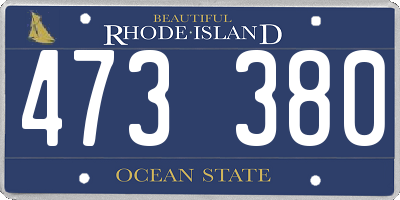 RI license plate 473380
