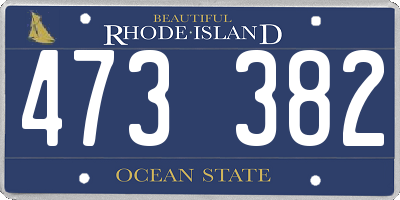 RI license plate 473382