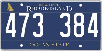 RI license plate 473384