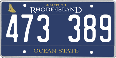 RI license plate 473389