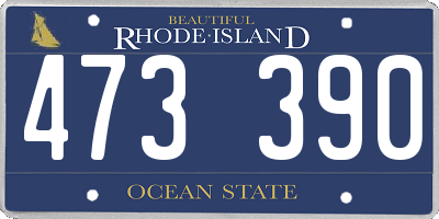 RI license plate 473390