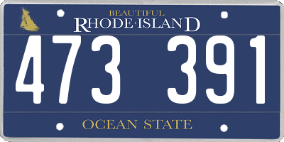 RI license plate 473391