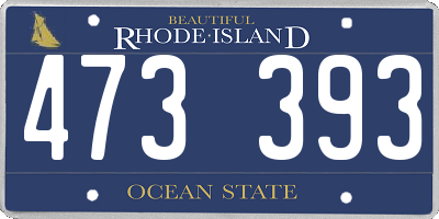 RI license plate 473393