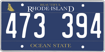 RI license plate 473394