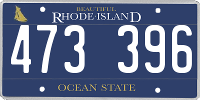 RI license plate 473396