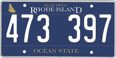 RI license plate 473397