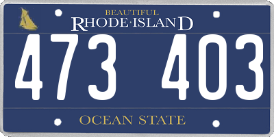 RI license plate 473403