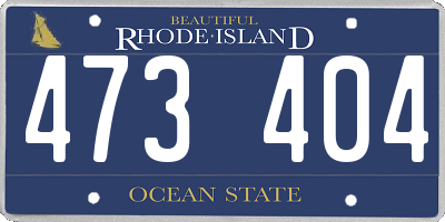 RI license plate 473404