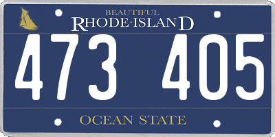 RI license plate 473405