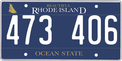 RI license plate 473406