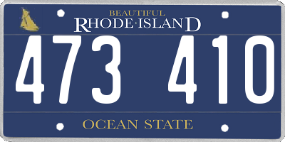 RI license plate 473410