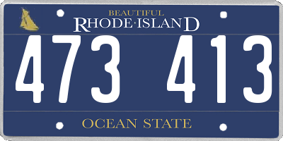 RI license plate 473413