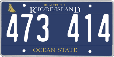 RI license plate 473414
