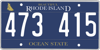 RI license plate 473415