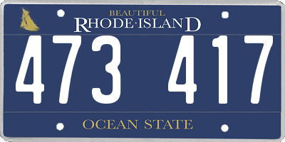 RI license plate 473417