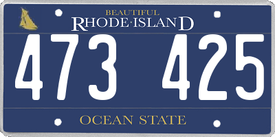 RI license plate 473425