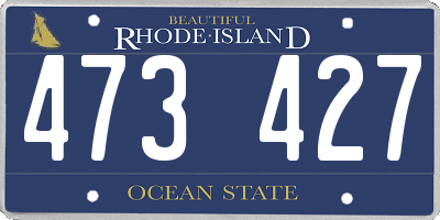 RI license plate 473427