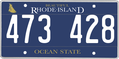 RI license plate 473428