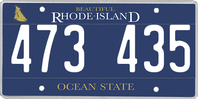RI license plate 473435