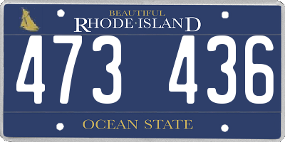 RI license plate 473436