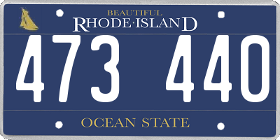 RI license plate 473440