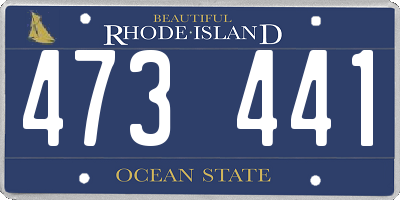 RI license plate 473441