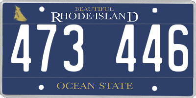 RI license plate 473446
