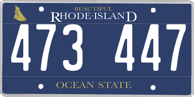 RI license plate 473447