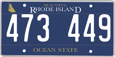 RI license plate 473449