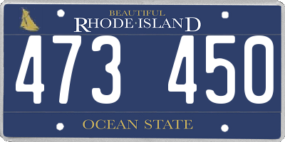 RI license plate 473450