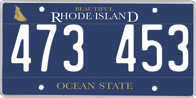 RI license plate 473453
