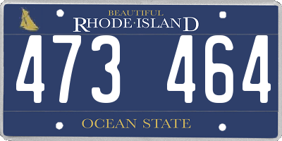 RI license plate 473464