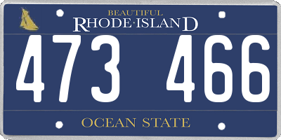 RI license plate 473466