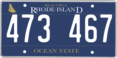 RI license plate 473467