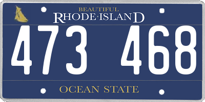 RI license plate 473468