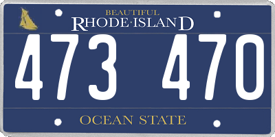 RI license plate 473470
