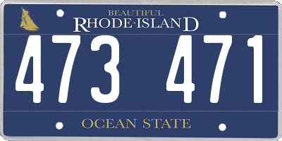 RI license plate 473471