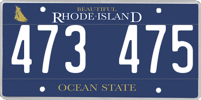 RI license plate 473475