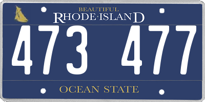 RI license plate 473477