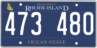 RI license plate 473480