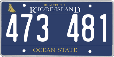 RI license plate 473481