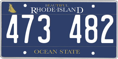 RI license plate 473482