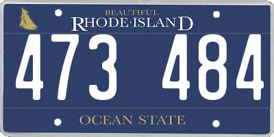 RI license plate 473484