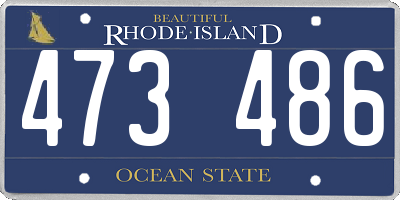 RI license plate 473486