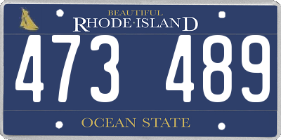 RI license plate 473489