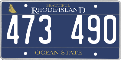 RI license plate 473490