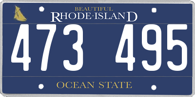 RI license plate 473495