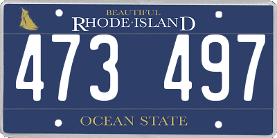 RI license plate 473497